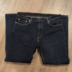 Men's Dark Blue 514 Classic Levi Strauss Straight Jeans 36x30